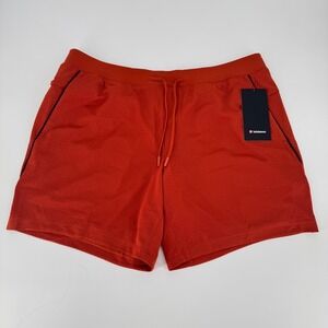 Lululemon Double Layered Mesh Shorts 7" Lined ARTN Burnt Orange XXL‎ NWT